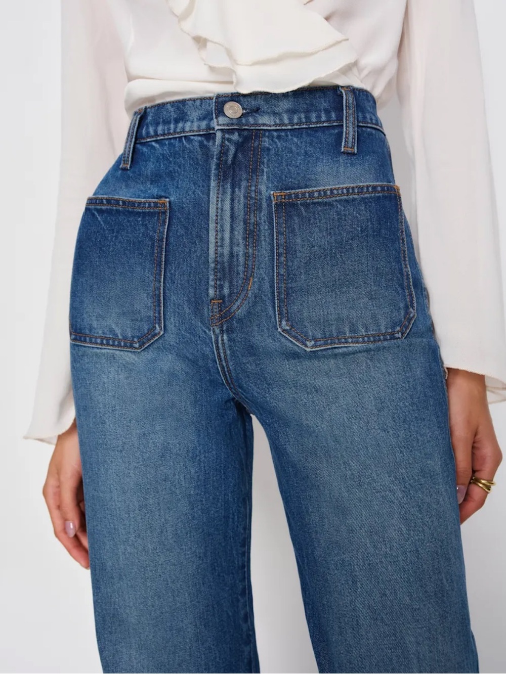 BNNW Reformation Alyssa Stretch High-Rise Wide-Leg Long Jeans. Limited Edition. - Picture 6 of 11